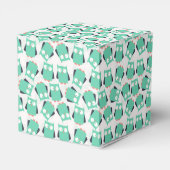 ティール(緑がかった色)お洒落フール フェイバーボックス (裏面サイド)