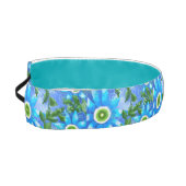 ティール（緑がかった色）お洒落ブルーグリーンフローラ花花 アスレチックヘッドバンド (左)