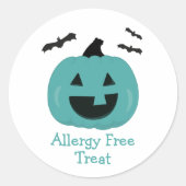 ティール(緑がかった色)かぼちゃアレルギーなし ラウンドシール (正面)