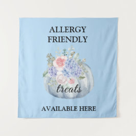 ティール（緑がかった色）かぼちゃ水色アレルギートリッフレンドリート タペストリー