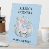 ティール（緑がかった色）かぼちゃ水色アレルギートリッフレンドリート 台座サイン (インサイチュ)