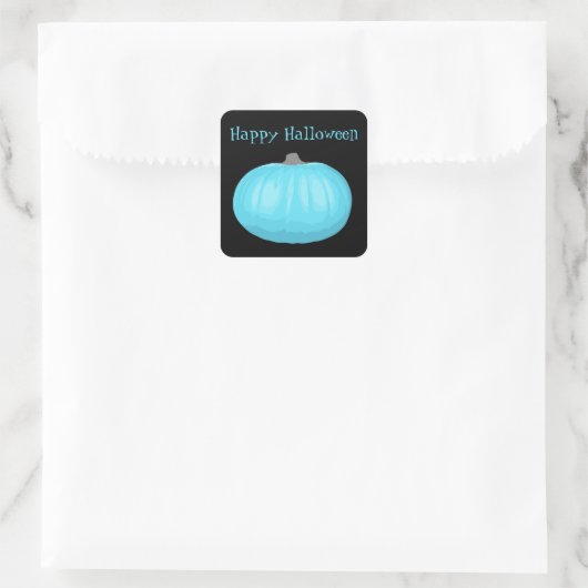 ティール(緑がかった色)かぼちゃ スクエアシール (バッグ)