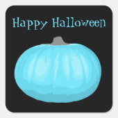 ティール(緑がかった色)かぼちゃ スクエアシール (正面)