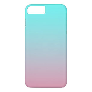 ティール（緑がかった色）からピンクシンプルグラデーションの背景 iPhone 8 PLUS/7 PLUSケース