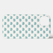 ティール(緑がかった色)かわいい象のパターン Case-Mate iPhoneケース (裏面 (横))