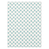 ティール（緑がかった色）かわいい象パターン テーブルクロス (正面)