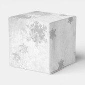 ティール（緑がかった色）かわいい雪だるまお願い箱 フェイバーボックス (裏面サイド)