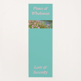 ティール（緑がかった色）かわいらしとピンクを使用して、テキストとイメージを追加できます ヨガマット