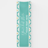 ティール（緑がかった色）かわいらしリトルデイジー 横断幕 (縦)