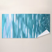 ティール（緑がかった色）きらめく バスタオル (バスタオル)