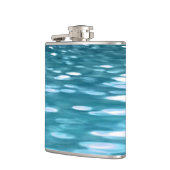 ティール（緑がかった色）きらめく フラスク (左)