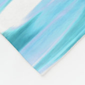 ティール(緑がかった色)きらめく フリースブランケット (角)