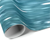 ティール（緑がかった色）きらめく ラッピングペーパー (ロールコーナー)