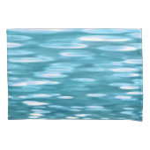 ティール(緑がかった色)きらめく 枕カバー (正面)