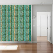 ティール（緑がかった色）とエレガント金ゴールドギリシャ鍵パターンタイル タイル