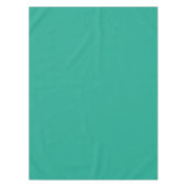 ティール（緑がかった色）とオレンジ色のフローラ色見本の一致 テーブルクロス (正面)