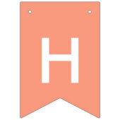 ティール(緑がかった色)とオレンジ色の水色海誕生日バンティング バンティングフラッグ (第2の旗)