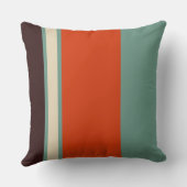 ティール(緑がかった色)とオレンジ クッション (裏面)