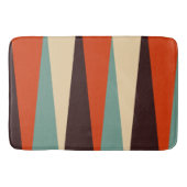 ティール（緑がかった色）とオレンジ バスマット (正面)