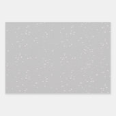 ティール（緑がかった色）とグレークラシック モダン ラッピングペーパーシート (正面3)