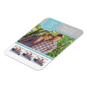 ティール(緑がかった色)とグレーフォトデイトマグネットを保存 マグネット (左側)