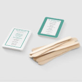 ティール(緑がかった色)とグレーミニマル結婚式 プログラム ハンドファン (組立なし)