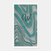 ティール(緑がかった色)とグレー自然モダン抽象芸術 (正面)