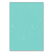 ティール（緑がかった色）とコーラルフラワー結婚ズ |座席表 テーブルナンバー (裏面)