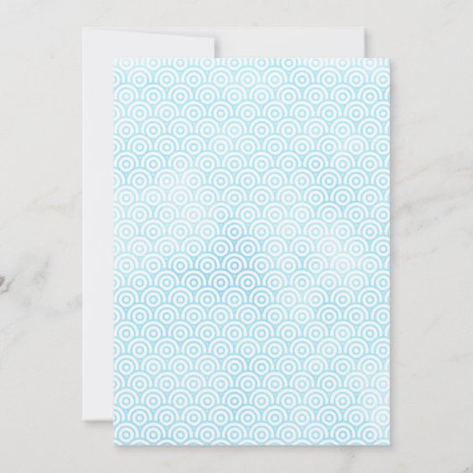 ティール（緑がかった色）とコーラル夏ビーチ結婚式写真救The セーブザデート (裏面)