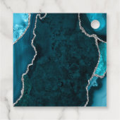 ティール(緑がかった色)とシルバーアゲート誕生日ありがとう フェイバータグ (裏面)