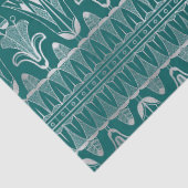 ティール(緑がかった色)とシルバーアールデコデコパージ 薄葉紙 (詳細)