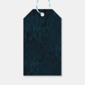 ティール（緑がかった色）とシルバーグリッターアゲートマーブルスウィート16 ギフトタグ (裏面)