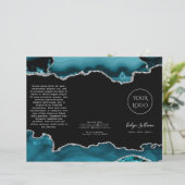 ティール（緑がかった色）とシルバーagateのブラック・パンフレット (スタンド正面)