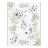 ティール（緑がかった色）とセージの葉 テーブルクロス (正面)