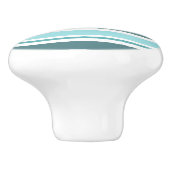 ティール（緑がかった色）とターコイズストライプ セラミックノブ (側面)