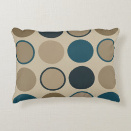 ティール（緑がかった色）とトゥーペサークル アクセントクッション