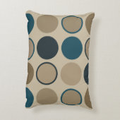 ティール（緑がかった色）とトゥーペサークル アクセントクッション (裏面(縦))