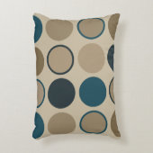 ティール（緑がかった色）とトゥーペサークル アクセントクッション (正面(垂直))