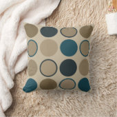 ティール（緑がかった色）とトゥーペサークル クッション (ブランケット)