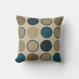 ティール（緑がかった色）とトゥーペサークル クッション