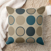 ティール（緑がかった色）とトゥーペサークル クッション (ブランケット)