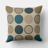 ティール（緑がかった色）とトゥーペサークル クッション (裏面)