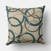 ティール（緑がかった色）とトゥーペサークル クッション (裏面)