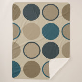 ティール（緑がかった色）とトゥーペサークル シェルパブランケット (正面)