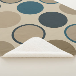 ティール（緑がかった色）とトゥーペサークル シェルパブランケット