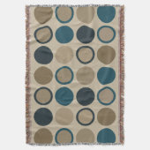 ティール（緑がかった色）とトゥーペサークル スローブランケット (正面縦)