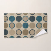 ティール（緑がかった色）とトゥーペサークル バスタオルセット (ハンドタオル)