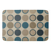 ティール（緑がかった色）とトゥーペサークル バスマット (正面)