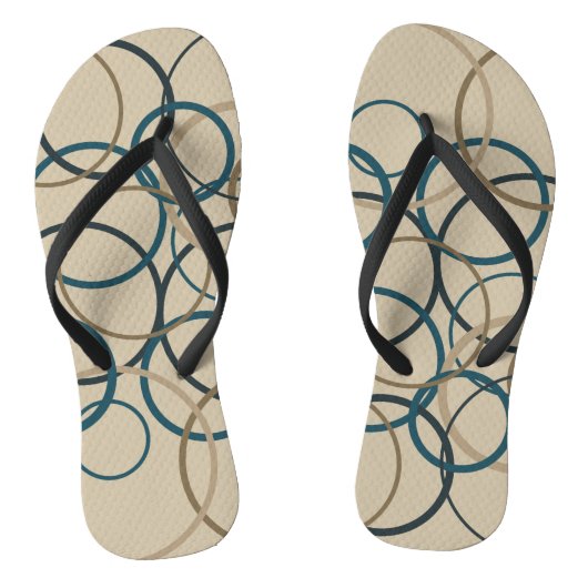 ティール(緑がかった色)とトゥーペサークル ビーチサンダル (ソール)
