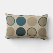 ティール（緑がかった色）とトゥーペサークル ランバークッション (裏面)